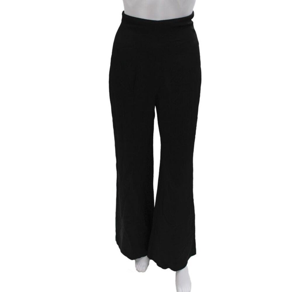 Silvia Tcherassi Womens Black Dress Pants Viscose Zip Size XS